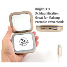 Portable Cosmetic Mirror Power Bank 3500mAh