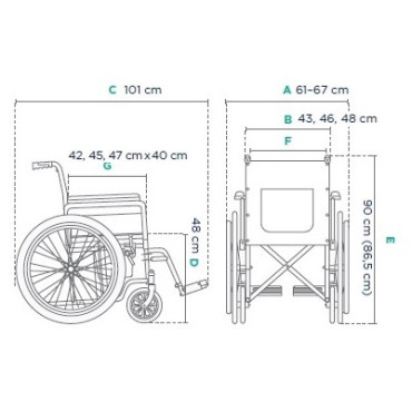Invalīdu ratiņkrēsls Timago H011-B