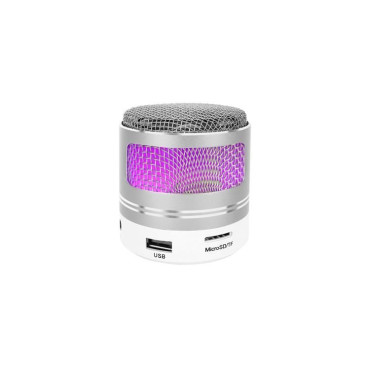 Portatīvais Bluetooth skaļrunis MP3 FM Silver (9099)