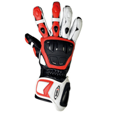 Racing GP SH-07 (L) 5044 White Black Red moto cimdi Shiro