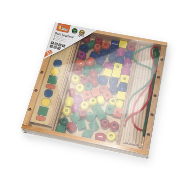 Деревянная развивающая игра Viga Puzzle beads