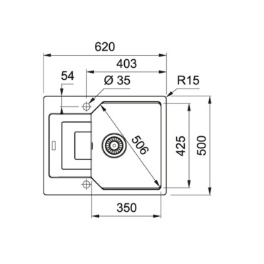 Franke UBG 611-62 (10 цветов)