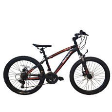 Pusaudžu velosipēds Bisan 24 MTS4600 MD (PR10010447) melns/oranžs