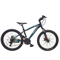 Подростковый велосипед Bisan 24 MTS4600 MD (PR10010447) черный/зеленый