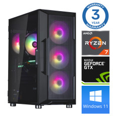 INTOP Ryzen 7 5700X 32GB 500SSD M.2 NVME+2TB GTX1650 4GB WIN11Pro