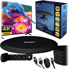 Антенна TV внутренняя/наружная Ultra HD 4K Berdsen BD-955, чёрная