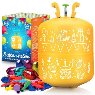 Баллон с гелием 0,42 м³ с шарами и лентой Ricokids