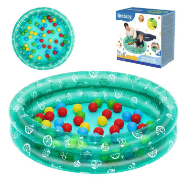 Piepūšams baseins dla Dzieci z ar bumbiņām 91x20cm Bestway 51141