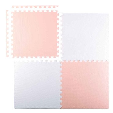 Большой пенопластовый пазл-коврик Ricokids 60x60 см, 4 шт., персиково-белый