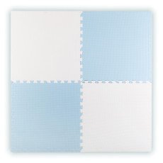 Большой пенопластовый пазл-коврик Ricokids 60x60 см, 4 шт., сине-белый