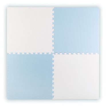 Большой пенопластовый пазл-коврик Ricokids 60x60 см, 4 шт., сине-белый