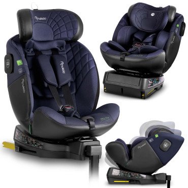 Автокресло Nukido Aero Line чёрно-гранатовое 0-36 кг ISOFIX