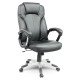 Кожаное офисное кресло Sofotel EG-222 — чёрное