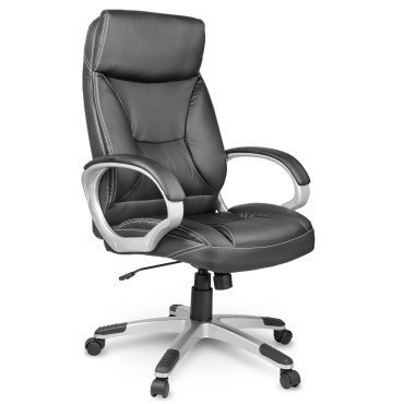 Кожаное офисное кресло Sofotel EG-223 — чёрное