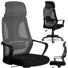 Офисное кресло с микросеткой Praga — серое