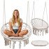 Подвесное садовое кресло-качеля BOHO бежевое