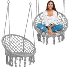 Подвесное садовое кресло-кокон BOHO серое