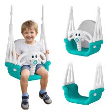 Качели-ведёрко «Слоник» 3в1 Ricokids бирюзовые