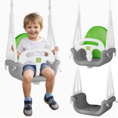 Качели-ведёрко «Слоник» 3в1 Ricokids серо-зелёные