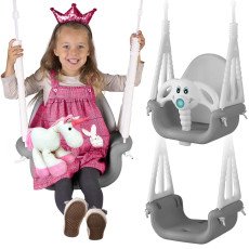 Кокон‑качели «Слоник» 3 в 1 Ricokids серо‑белые