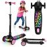 Трёхколёсный балансировочный самокат Ricokids Glowi LED — чёрно-розовый