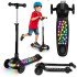 Трёхколёсный балансировочный самокат Ricokids Glowi LED — чёрный