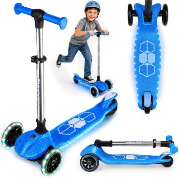 Трёхколёсный балансировочный самокат Ricokids Jelly — синий