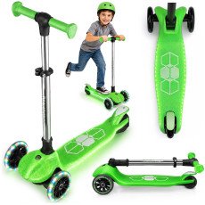 Трёхколёсный балансировочный самокат Ricokids Jelly — зелёный