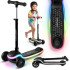 Трёхколёсный балансировочный самокат Ricokids Leddi LED — чёрный