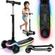 Трёхколёсный балансировочный самокат Ricokids Leddi LED — чёрный