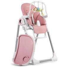 Стульчик для кормления с столиком Nukido Belo, розовый + дуга с игрушками