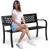 Садовая скамья с спинкой 125 x 77 x 49 см Sofotel Clover