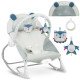 Шезлонг-качалка с вибрацией Ricokids — серый