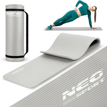 Коврик для упражнений 183 x 60 cm Neo-Sport - 192200 серый