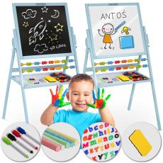 Магнитно-мелковая переворачивающаяся доска Ricokids — синяя