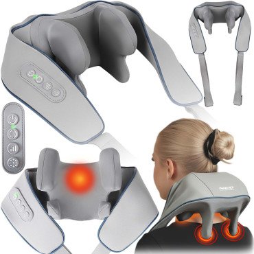 Массажёр для спины, шеи и воротниковой зоны Shiatsu 3 режима с нагревом беспроводной Neo-Sport NS-505
