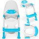 Насадка на унитаз с лесенкой «Мишка» Ricokids 729200 — синяя