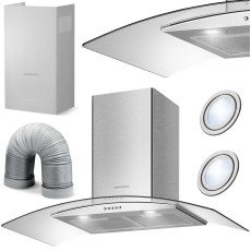 Каминная вытяжка Berdsen BT-223 INOX 90 см