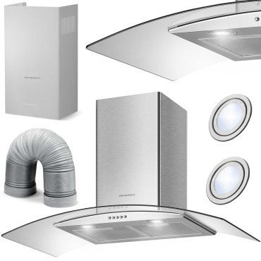 Каминная вытяжка Berdsen BT-223 INOX 90 см