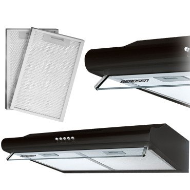 Virtuves nosūcējs zem skapīša Berdsen BE-10-A, 60 cm, melns Virtuves nosūcējs zem skapīša Berdsen BE-10-A, 60 cm, melns