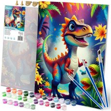 Glezna krāsošanai pēc numuriem 40x50 cm Massido «Dino»
