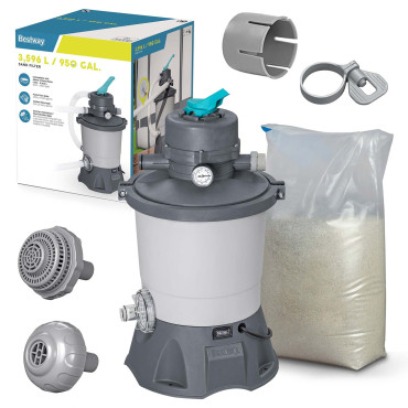 Песочный насос 3596 l/h + песок 25kg Bestway