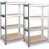 Металлический складской стеллаж комплект 2 шт 174 x 80 x 40 cm Plonos PL-701