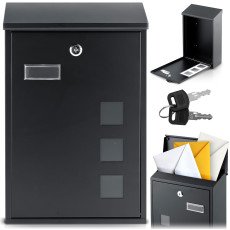 Почтовый ящик 39x25,5x12 см чёрный HM-864