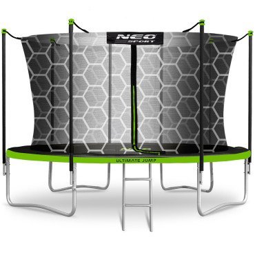 Батут садовый 13ft (404 см) с внутренней сеткой и лестницей Neo-Sport