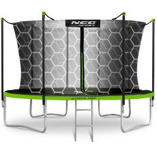 Батут садовый 14ft (435 см) с внутренней сеткой и лестницей Neo-Sport
