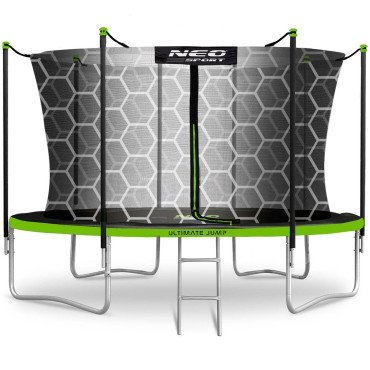 Батут садовый 14ft (435 см) с внутренней сеткой и лестницей Neo-Sport