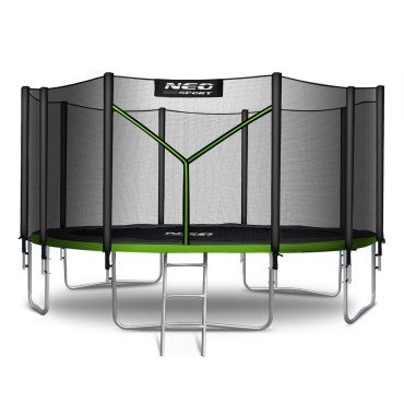 Батут садовый 15ft (465 см) с внешней сеткой и лестницей Neo-Sport