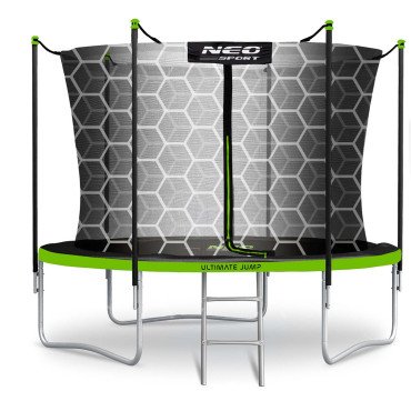 Батут садовый 6ft (183 см) с внутренней сеткой и лестницей Neo-Sport