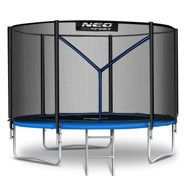 Батут садовый 8ft (252 см) с внешней сеткой и лестницей Neo-Sport